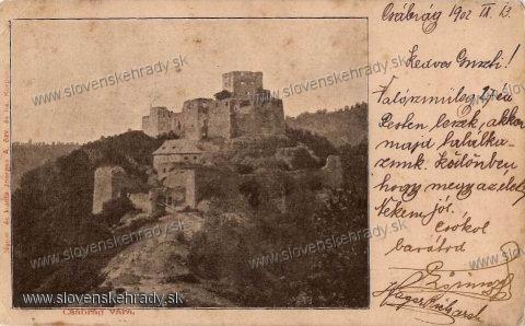 abra - hrad na pohadnici z roku 1902