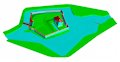 Idiansky hrad - 3D pri úplnom zaplavení terénu