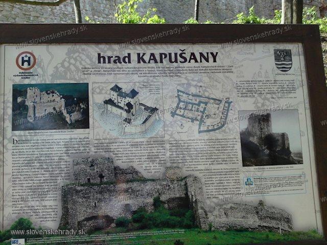 Kapuiansky hrad - info tabua