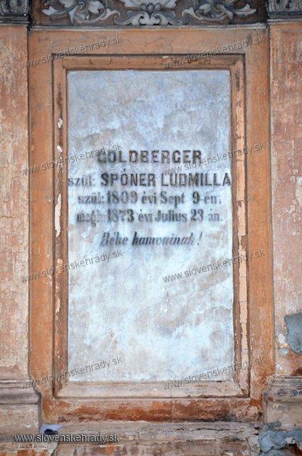 Kemarok - hrobka rodu Goldberger  Bethlenfalvy
