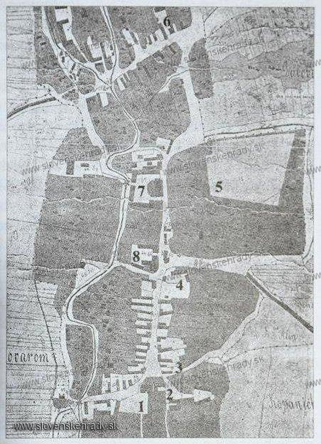 Krna - mapa Krne z roku 1868