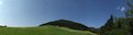 Rajec - pohľad na hradný kopec z lúky od obce Jasenové