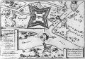 ab hrad - kartografick obraz opevnenia pri Kollrove<br />medirytina C. Meriana poda nkresov J. Priamiho, 1672