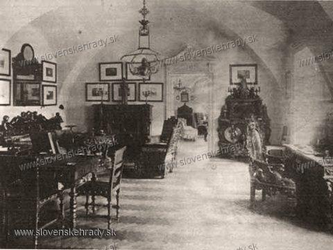 Záblatie - interiér kaštieľa na prelome 19. a  20.storočia